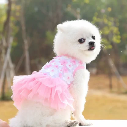 Cute Tutu Floral Dress For Small Pets - Image 11