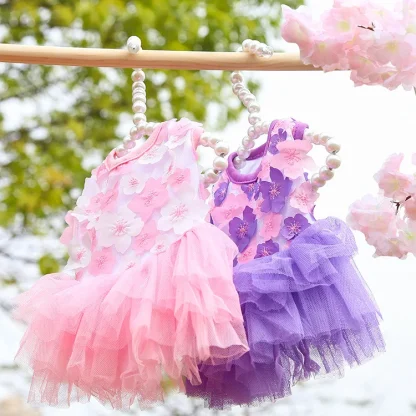 Cute Tutu Floral Dress For Small Pets - Image 7