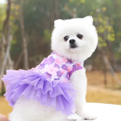 Cute Tutu Floral Dress For Small Pets - Image 9