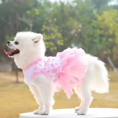 Cute Tutu Floral Dress For Small Pets - Image 8