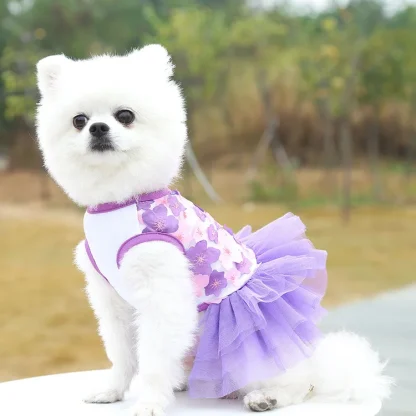 Cute Tutu Floral Dress For Small Pets - Image 10