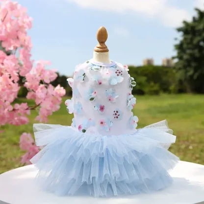 Cute Tutu Floral Dress For Small Pets - Image 5