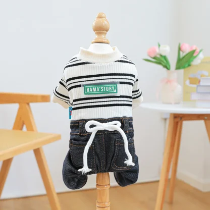 Striped Denim Clothes for Pet - Image 7