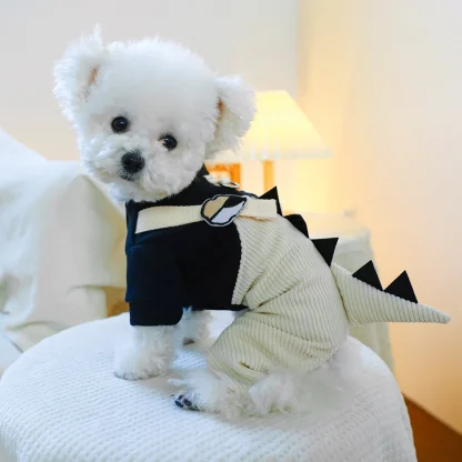 Cute Pet Costume with Dino Spikes Back