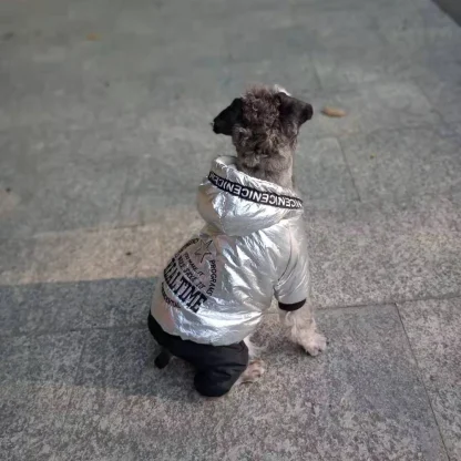 Metallic Pet Jumpsuit with Warm Hoodie - Image 8