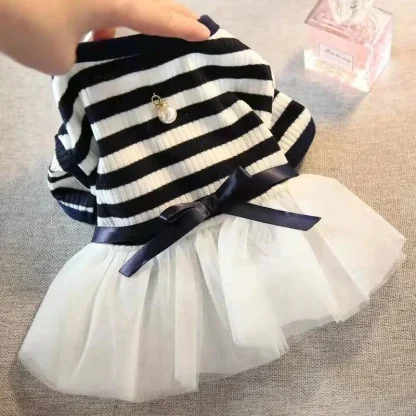 Tutu Striped Dress for Small Pets