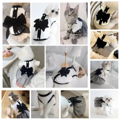 Fancy Elegant Clothes with Bow for Pets - Image 2