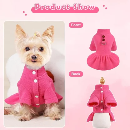 Thermal Fleece Dress for Small Pets - Image 2