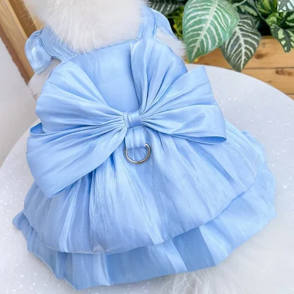 Shiny Princess Pet Dress with Big Bow Decor - Image 11