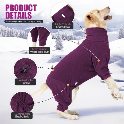 Windproof Warm Fleece Dog Clothes - Image 3