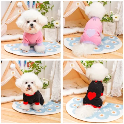 Heart Pattern Pajamas for Small Pets - Image 4