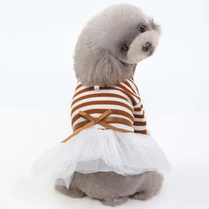 Tutu Striped Dress for Small Pets - Image 3