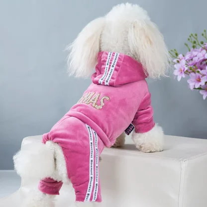 Luxury Pet Jumpsuit with Hoodie