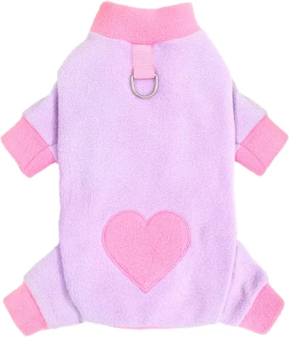 Heart Pattern Pajamas for Small Pets - Image 2